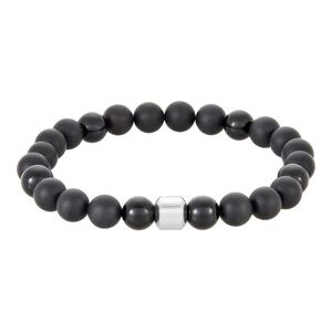 ♥️ADORNIA♥️BLACK onyx beaded bracelet size (OS)